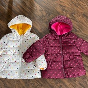 Set of 2 toddler girls puffer coats